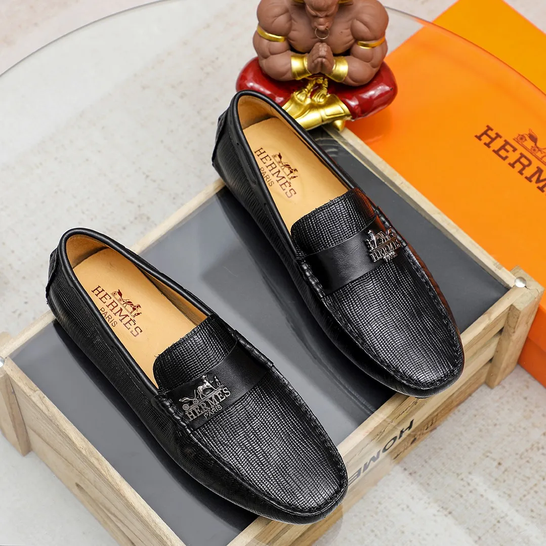 Men's shoes 💰360 🕷🕷【HERMES】The same style as Hermès counters🇨🇳Classic slip-on shoes 1:1 mold opening💯Original quality🍓Using imported first-layer cowhide🍅Pigskin lining🌶🌶Super high-end men's leather shoes🇨🇳Solid and stable Very special🍇 Color, optional! Code number 38-45……